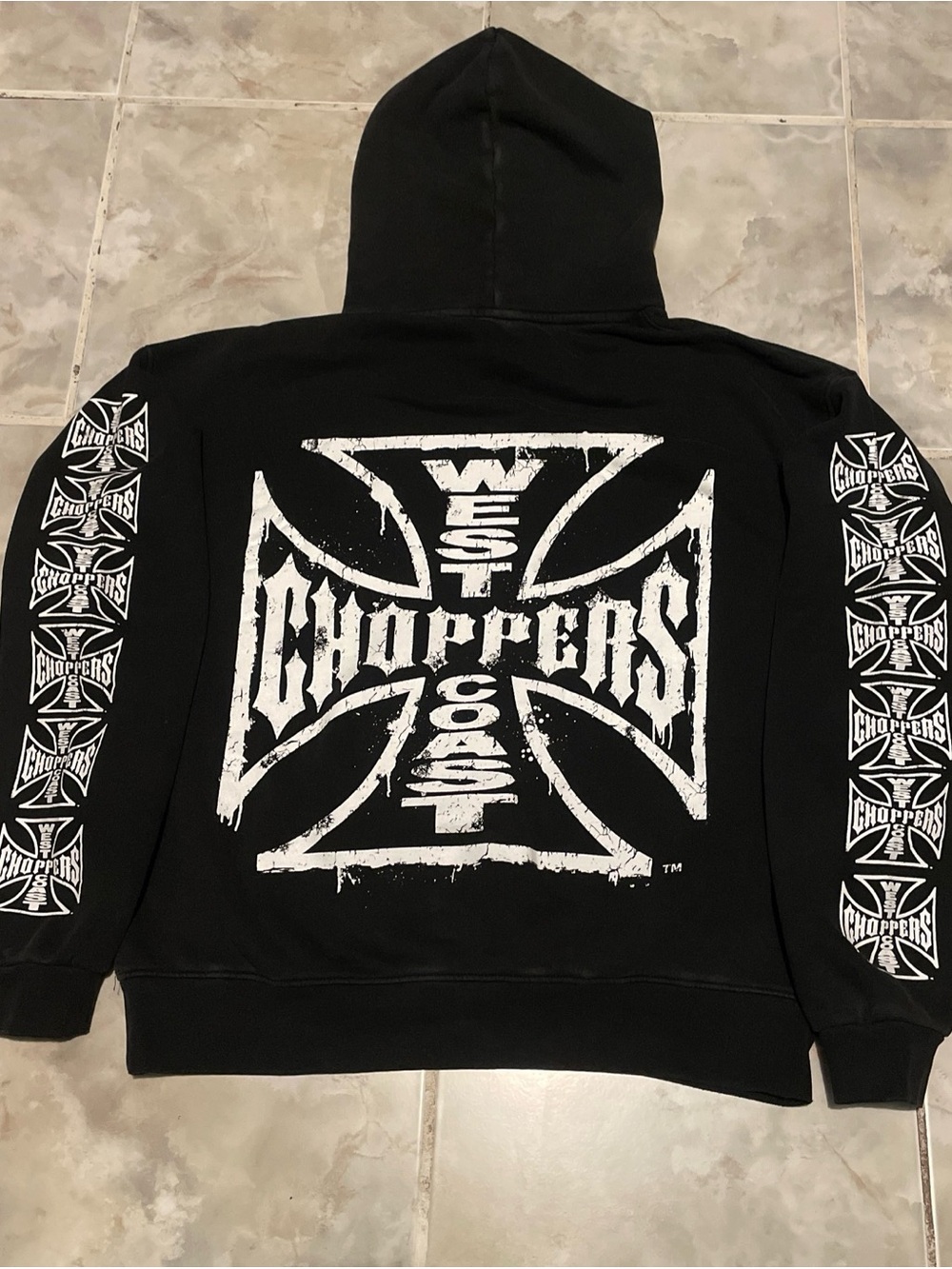 Vintage West Coast Choppers Jessie Who Hoodie Black OG Iron Cross SZ M